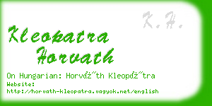 kleopatra horvath business card